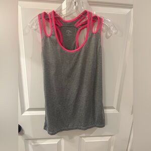Sport Essentials Gray & Pink Women's Tank Top Size Small